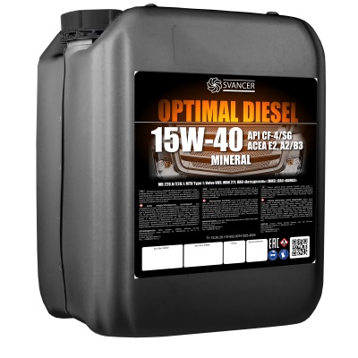Моторное масло SVANCER Optimal Diesel 15W-40 CF-4/SG 20л (SVD067)