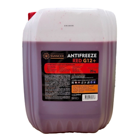 Антифриз SVANCER Red G12/G-12++ -65 ℃ SVA018 красный, канистра 20кг